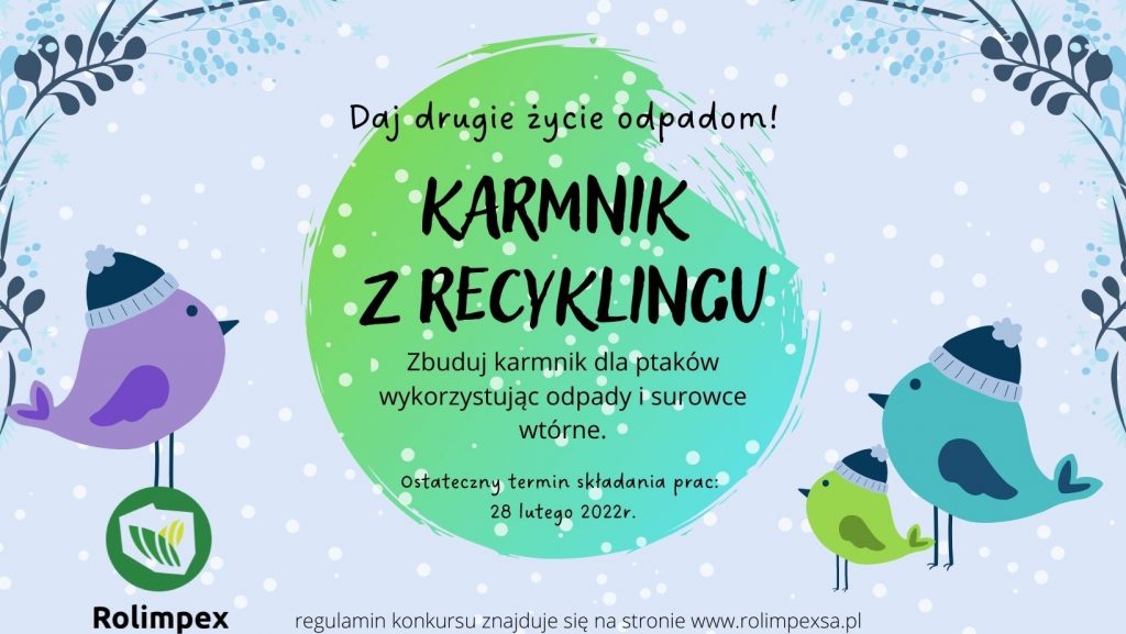 Karmnik z recyklingu - konkurs plastyczny Rolimpex SA